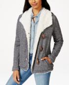O'neill Juniors' Faux-shearling-trim Toggle-front Jacket