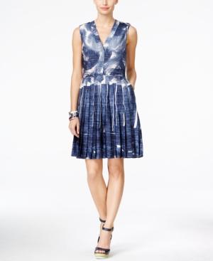Tommy Hilfiger Printed Chambray A-line Dress