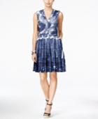 Tommy Hilfiger Printed Chambray A-line Dress