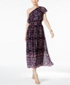 Vince Camuto Printed One-shoulder Maxi Dress