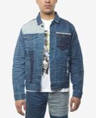 Sean John Men's Pieced Denim Jacket, Created For Macy's