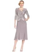 Alex Evenings Sleeveless Sequin Midi Dress And Jacket