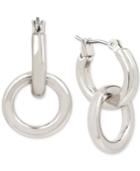 Kenneth Cole New York Silver-tone Double-ring Drop Earrings