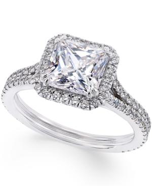 Certified Diamond Engagement Ring (1-5/8 Ct. T.w.) In 14k White Gold