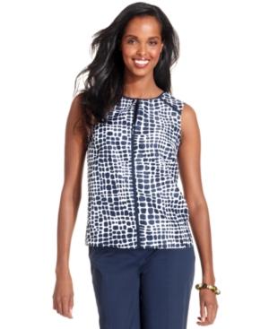 Jones New York Blouse, Sleeveless Printed