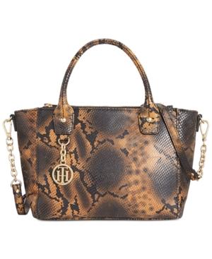 Tommy Hilfiger Sharon Python Convertible Shopper