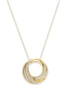 Diamond Circle Pendant Necklace In 10k Gold (1/10 Ct. T.w.)