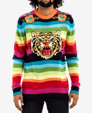 Hudson Nyc Men's Rainbow Tiger Sweater