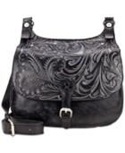 Patricia Nash Tuscan Tooled London Small Saddle Bag