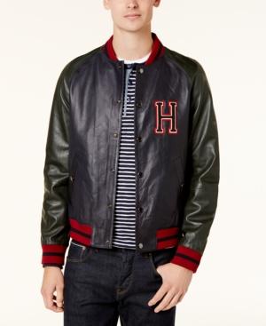 Tommy Hilfiger Men's Felipe Leather Bomber Jacket