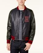 Tommy Hilfiger Men's Felipe Leather Bomber Jacket
