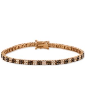 Le Vian Chocolatier Diamond Cluster Tennis Bracelet (2-1/10 Ct. T.w.) In 14k Rose Gold