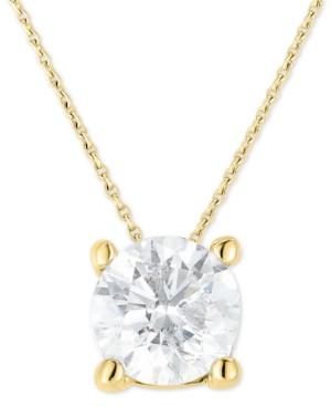 Diamond (1-1/4 Ct. T.w.) Solitaire 18 Pendant Necklace In 14k Gold