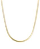 "14k Gold Necklace, 18"" Flat Herringbone Chain"