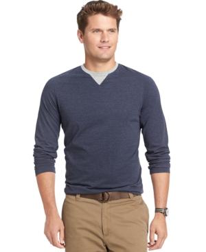Izod Big And Tall Raglan Crew-neck Long-sleeve T-shirt