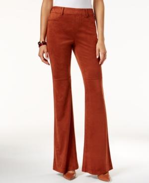 Inc International Concepts Faux-suede Flare Leggings, Only At Macy's