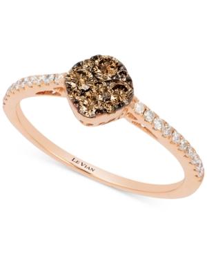 Le Vian Chocolatier Diamond Cluster Ring (3/8 Ct. T.w.) In 14k Rose Gold