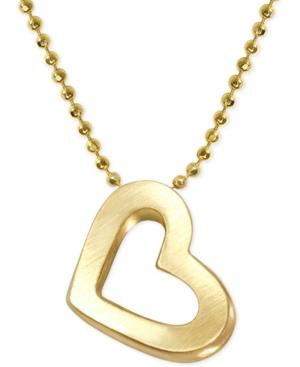 Alex Woo Heart Pendant Necklace In 14k Gold