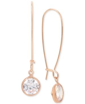 Kenneth Cole New York Rose Gold-tone Cubic Zirconia Drop Earrings