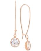Kenneth Cole New York Rose Gold-tone Cubic Zirconia Drop Earrings
