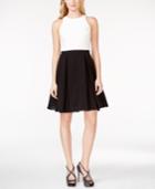 Inc International Concepts Textured Combo Fit & Flare Dress