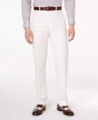 Sean John Men's Classic-fit Stretch White/gray Windowpane Suit Pants
