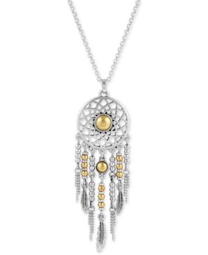 Lucky Brand Two-tone Dreamcatcher Pendant Necklace