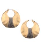 Kenneth Cole New York Earrings, Gold-tone Shell Drop Hoop