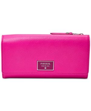 Fossil Dawson Leather Flap Clutch Wallet