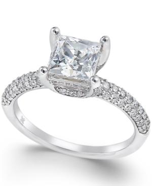Certified Diamond Engagement Ring (2 Ct. T.w.) Set In 18k White Gold