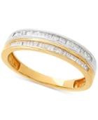 Diamond Stack-look Ring (1/5 Ct. T.w.) In 10k Gold & White Gold