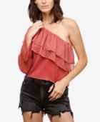 Lucky Brand One-shoulder Tiered Flounce Top