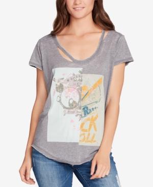 William Rast Destructed Graphic T-shirt