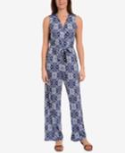 Ny Collection Printed Tie-waist Jumpsuit