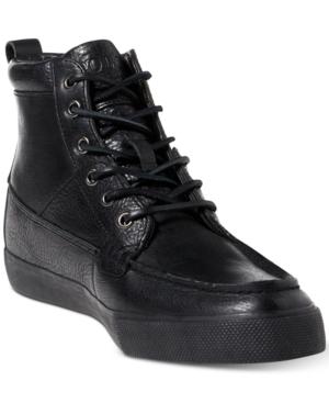 Polo Ralph Lauren Men's Tavis Leather High-top Sneakers Men's Shoes