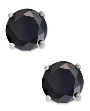 B. Brilliant Sterling Silver Earrings, Black Cubic Zirconia Studs Sterling Silver Earrings, Black Cubic Zirconia Stud Earrings (4 Ct. T.w.)