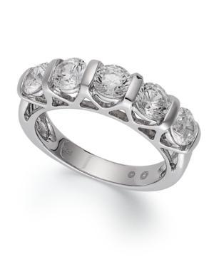 Diamond Ring, 14k White Gold Certified Diamond 5-stone Band (2 Ct. T.w.)