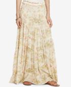 Denim & Supply Ralph Lauren Floral-print Gauze Tiered Maxi Skirt
