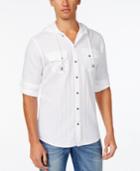 Inc International Concepts Men's Langston Herringbone Hoodie Shirt, Only At Macy's