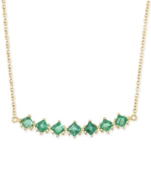 Rare Featuring Gemfields Certified Emerald Linear Bar Statement Necklace (1 Ct. T.w.) In 14k Gold, Only At Macy's