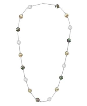 Majorica Pearl Necklace, Sterling Silver Organic Man-made Pearl Illusion