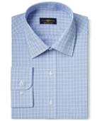 Club Room Estate Wrinkle Resistant Royal Grid Check Dress Shirt, Only At Macy's