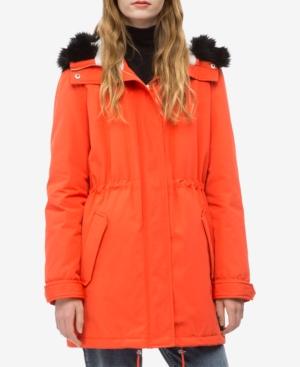 Calvin Klein Jeans Hooded Faux-fur Parka Jacket