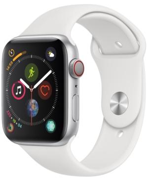 Apple Watch Series 4 Gps + Cellular, 44mm Silver Aluminum Case With White Sport Band