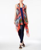 Inc International Concepts Printed Flutter Vest, Created For Macy's