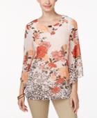 Jm Collection Floral-print Top, Only At Macy's