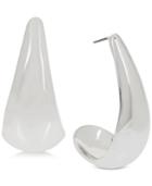 Robert Lee Morris Soho Silver-tone Sculptural Curved Drop Earrings