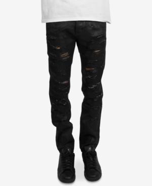 Dope Men's Black Shredded Skinny Jeans