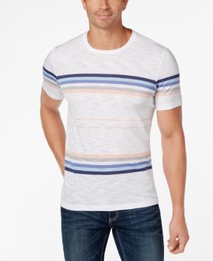 Inc International Concepts Men's Striped Crew-neck T-shirt, Created For Macy's