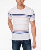 Inc International Concepts Men's Striped Crew-neck T-shirt, Created For Macy's